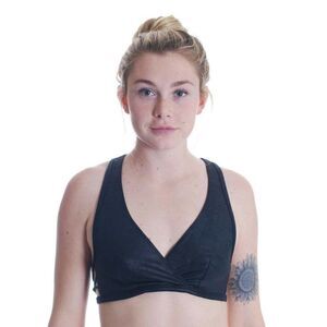 Free People Suede Racerback Sports Bra in Black M